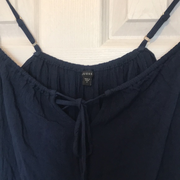 Guess Off-shoulder Navy boho dress - Picture 4 of 4